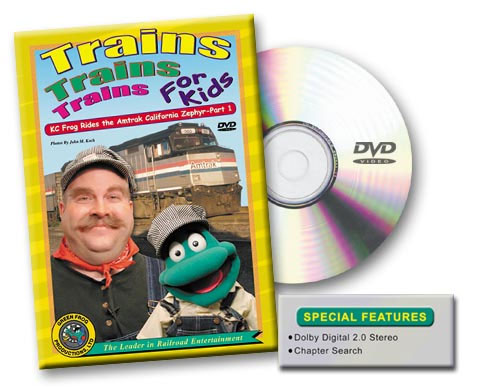 Trains Trains Trains for Kids - KC Frog Rides the California Zephyr DVD